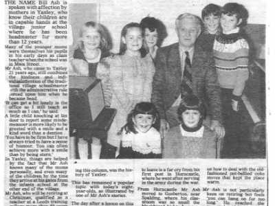 Informazioni che abbiamo ricavato spulciando negli archivi della contea del Cambridgeshire e in giornali locali. Uno di essi riportava un articolo del 1979 con la foto di Bill circondato dagli studenti nel giorno del suo pensionamento